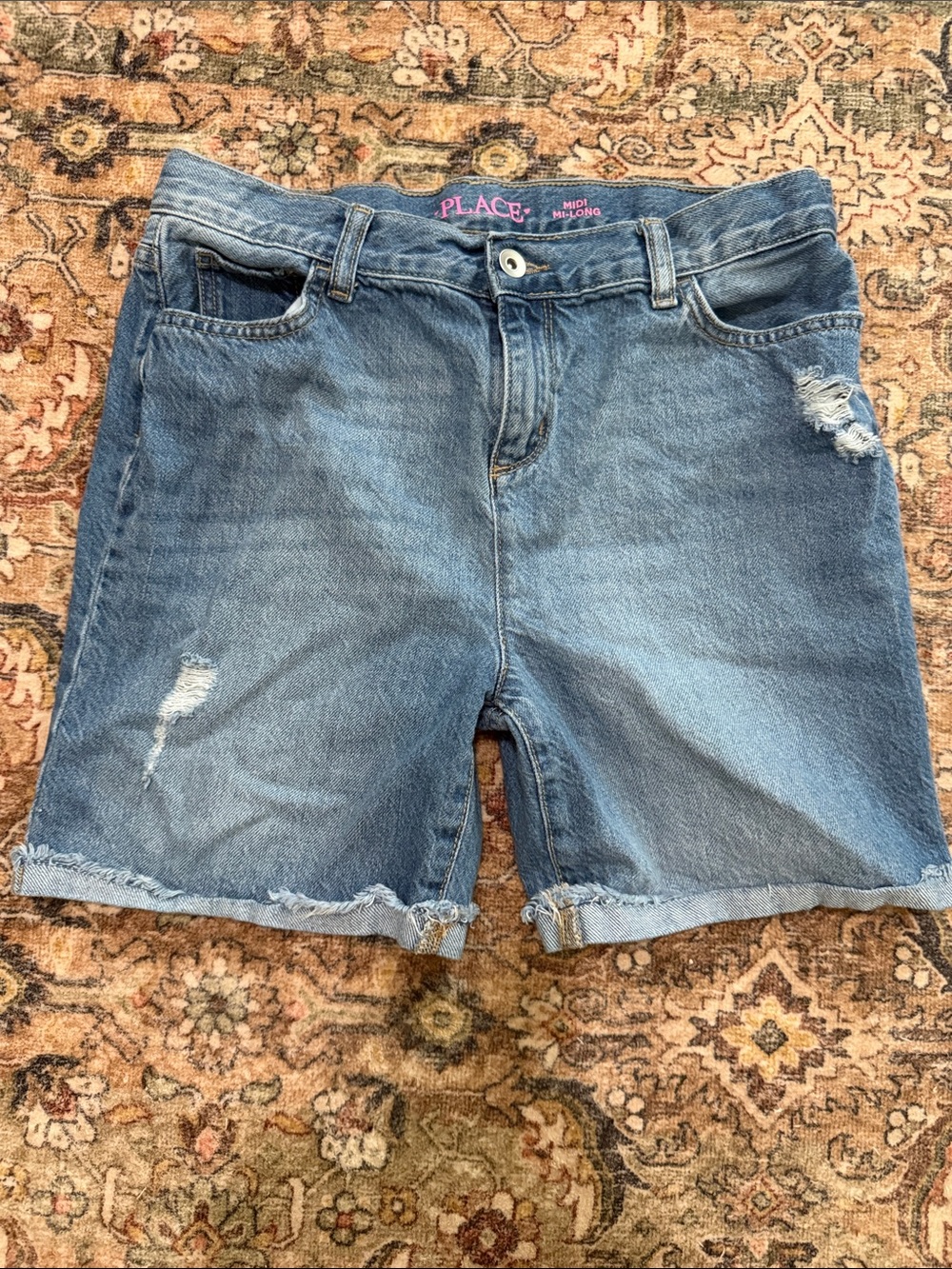 The Children's Place Light Blue Distressed Denim Shorts
